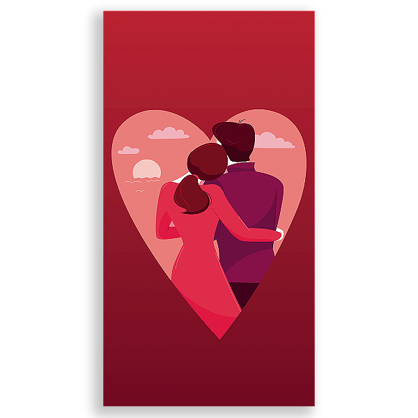 Faixa Lateral - Namorados Coracao - Sublimado 3D