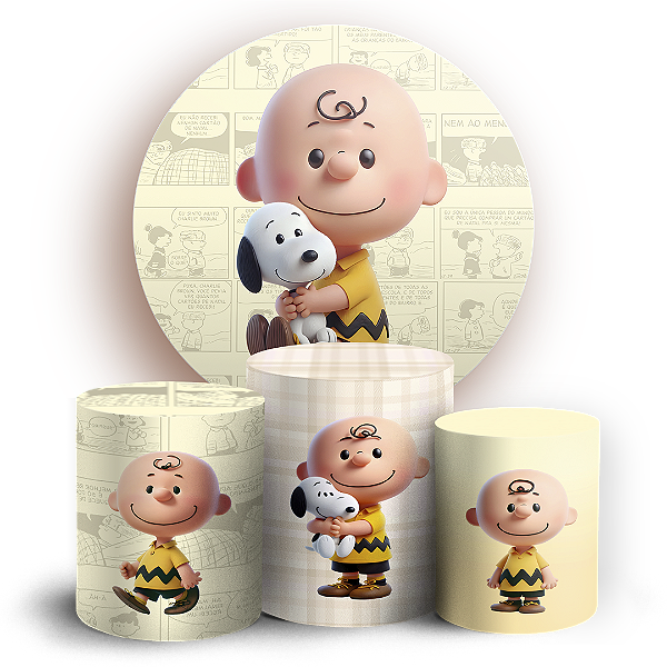 KIT Redondo e Trio - Snoopy - Sublimado 3D