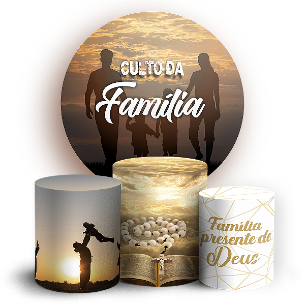 KIT Redondo e Trio - Religioso Evangelico - Sublimado 3D