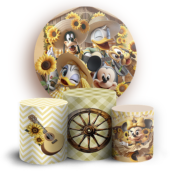 KIT Redondo e Trio - Minnie - Sublimado 3D