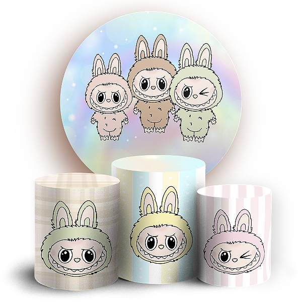 KIT Redondo e Trio - Labubu - Sublimado 3D