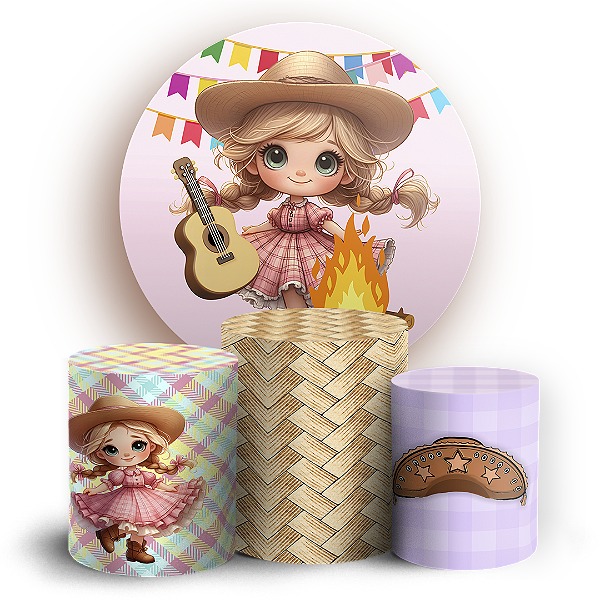 KIT Redondo e Trio - Festa Junina - Sublimado 3D