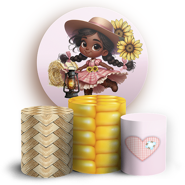 KIT Redondo e Trio - Festa Junina - Sublimado 3D