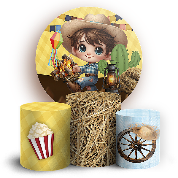 KIT Redondo e Trio - Festa Junina - Sublimado 3D