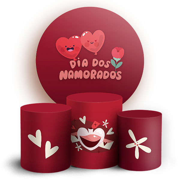 KIT Redondo e Trio - Namorados - Sublimado 3D