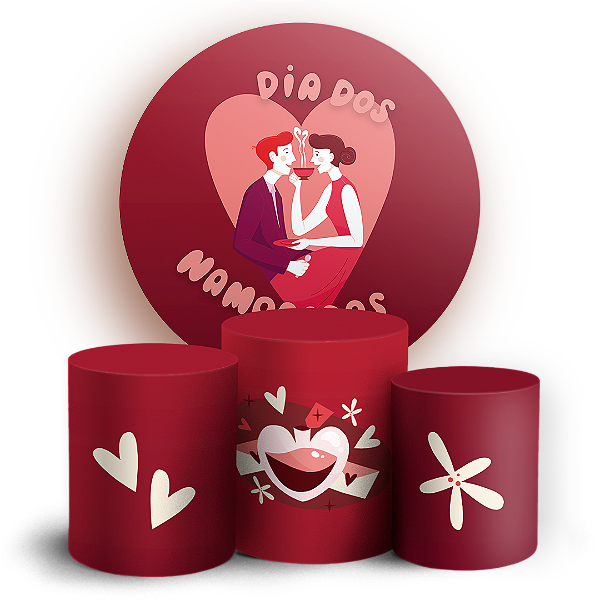 KIT Redondo e Trio - Namorados - Sublimado 3D