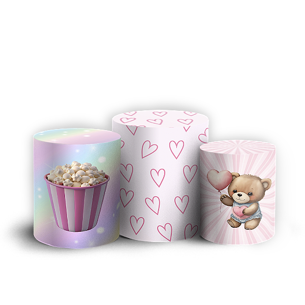 Trio Cilindro - Turma Do Mickey E Minnie - Sublimado 3D