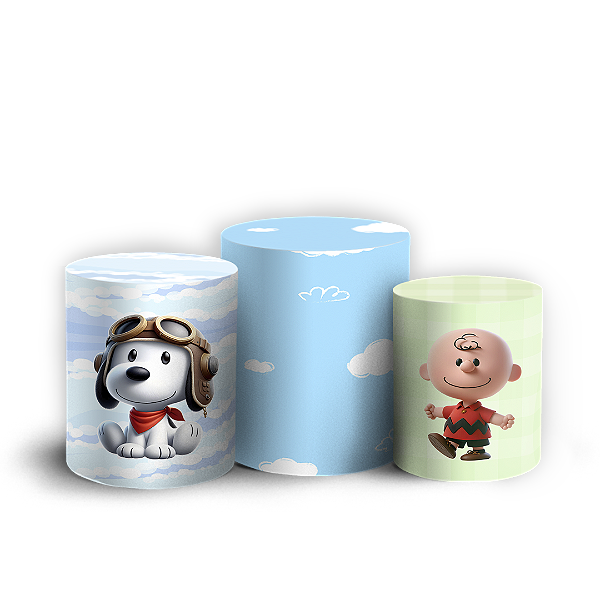 Trio Cilindro - Snoopy - Sublimado 3D