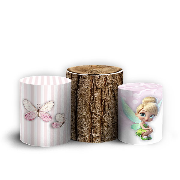 Trio Cilindro - Sininho Tinkerbell - Sublimado 3D
