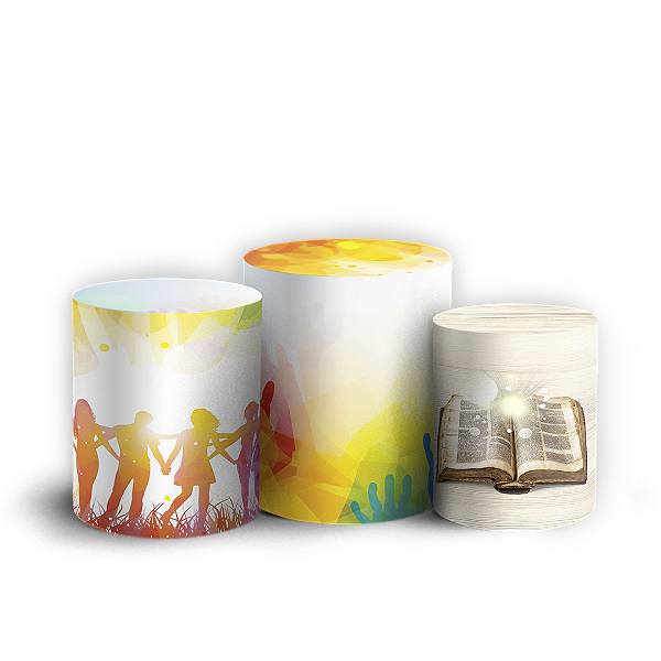 Trio Cilindro - Religioso Evangelico - Sublimado 3D