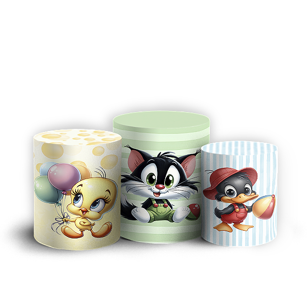 Trio Cilindro - Looney Tunes - Sublimado 3D