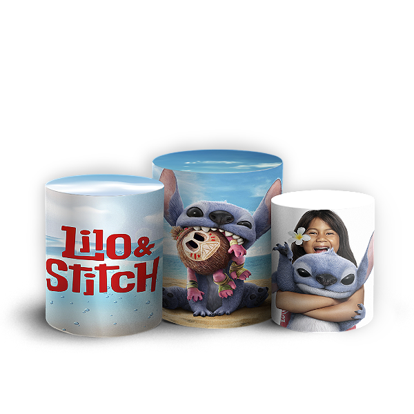 Trio Cilindro - Lilo Stitch - Sublimado 3D