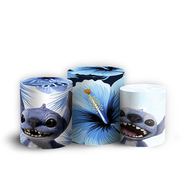 Trio Cilindro - Lilo Stitch - Sublimado 3D
