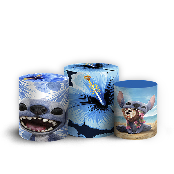 Trio Cilindro - Lilo Stitch - Sublimado 3D