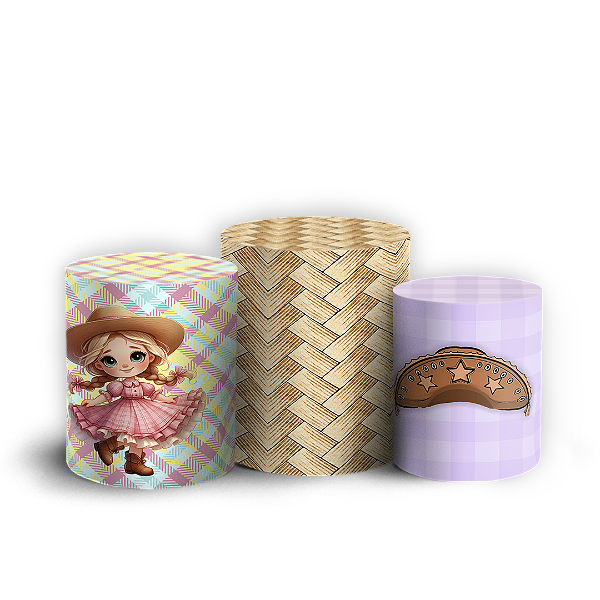 Trio Cilindro - Festa Junina - Sublimado 3D