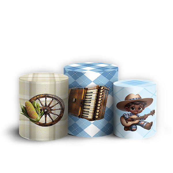 Trio Cilindro - Festa Junina - Sublimado 3D