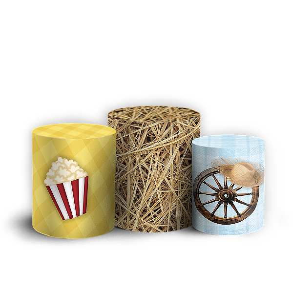 Trio Cilindro - Festa Junina - Sublimado 3D