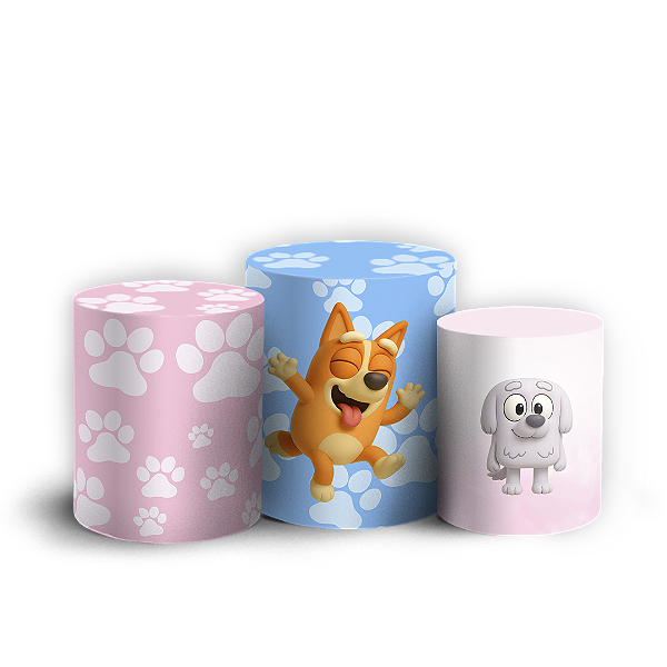 Trio Cilindro - Bluey - Sublimado 3D