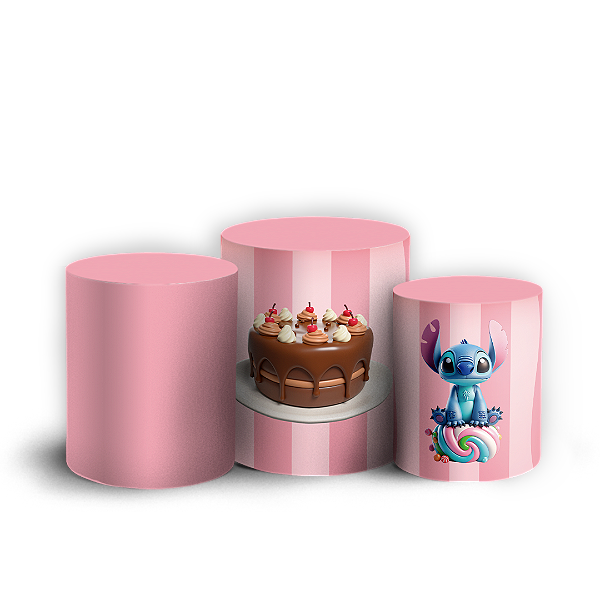 Trio Cilindro - Stitch Confeiteiro - Sublimado 3D