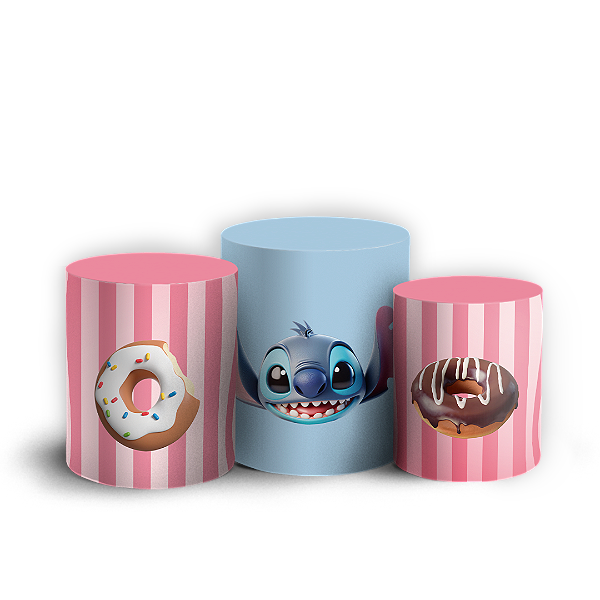 Trio Cilindro - Stitch Confeiteiro - Sublimado 3D