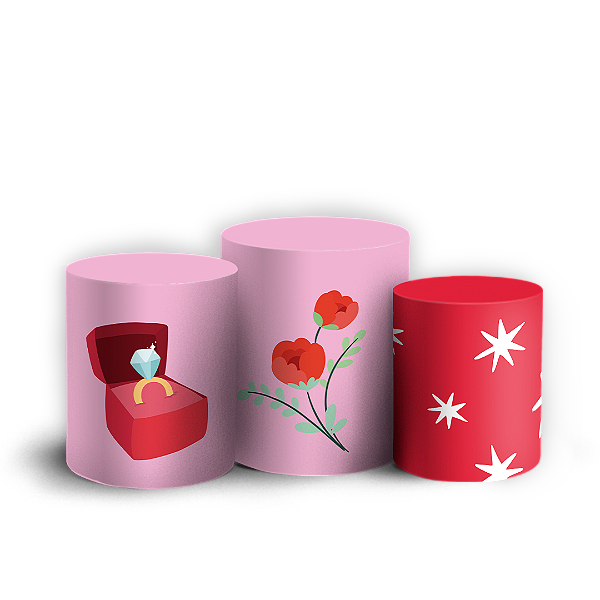 Trio Cilindro - Namorados - Sublimado 3D