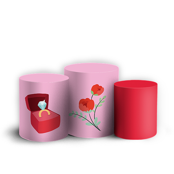 Trio Cilindro - Namorados - Sublimado 3D