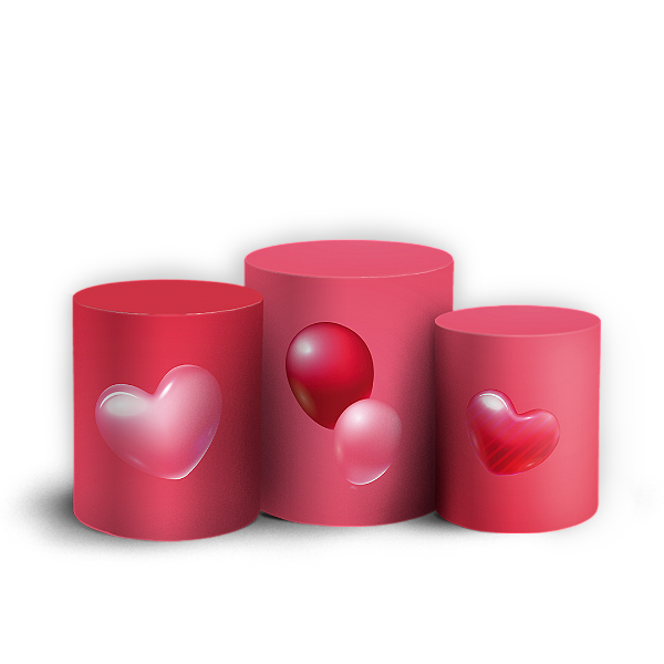 Trio Cilindro - Namorados - Sublimado 3D