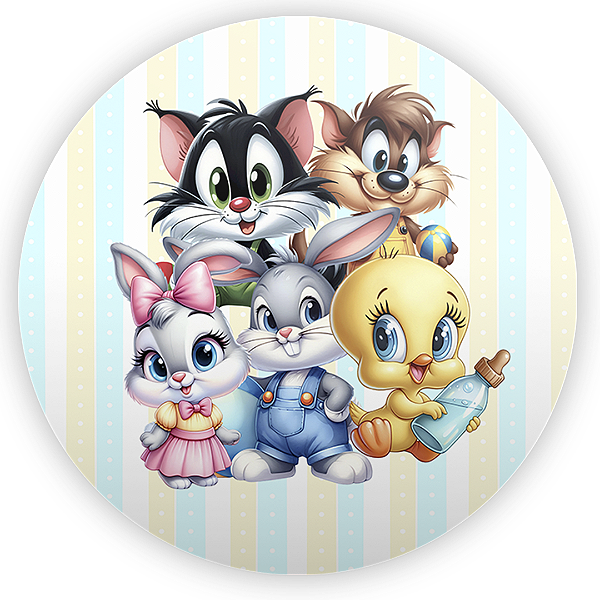 Painel Redondo - Looney Tunes - Sublimado 3D
