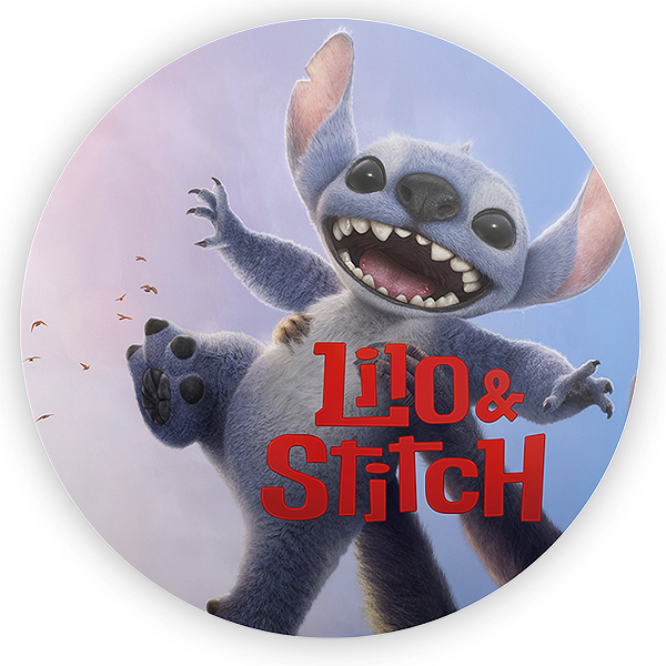 Painel Redondo - Lilo Stitch - Sublimado 3D