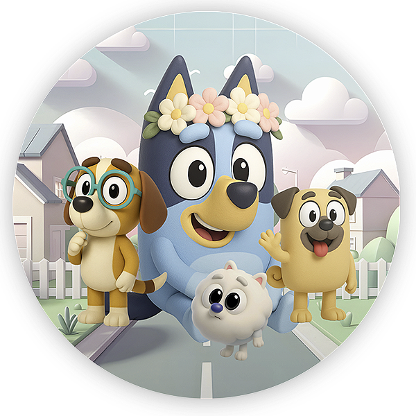 Painel Redondo - Bluey - Sublimado 3D