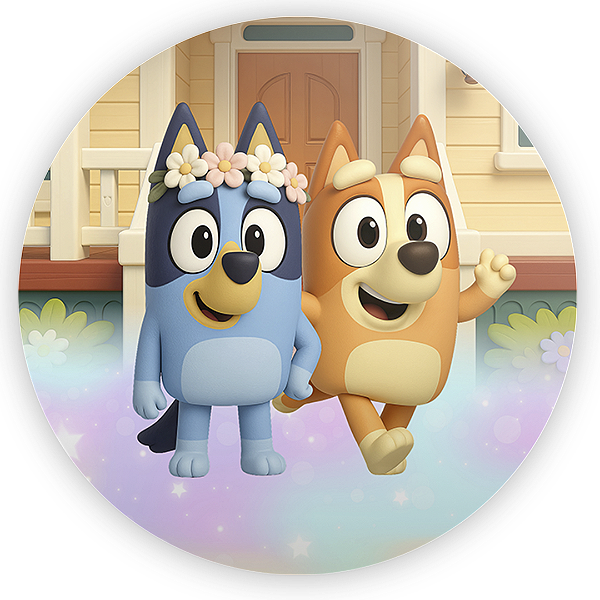 Painel Redondo - Bluey - Sublimado 3D