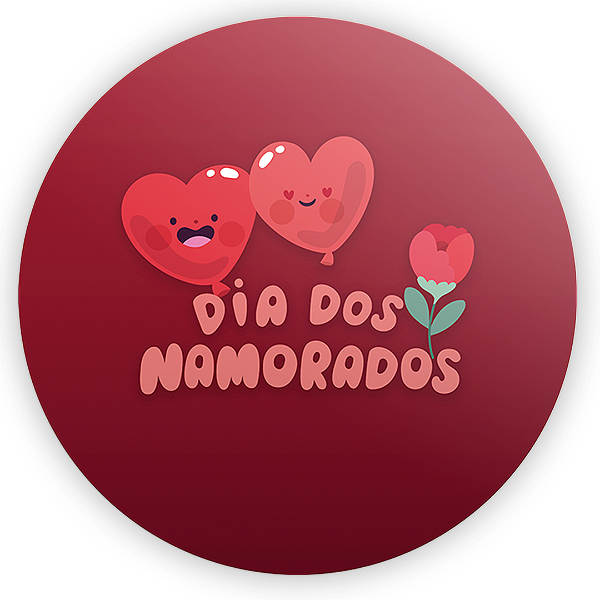 Painel Redondo - Namorados - Sublimado 3D