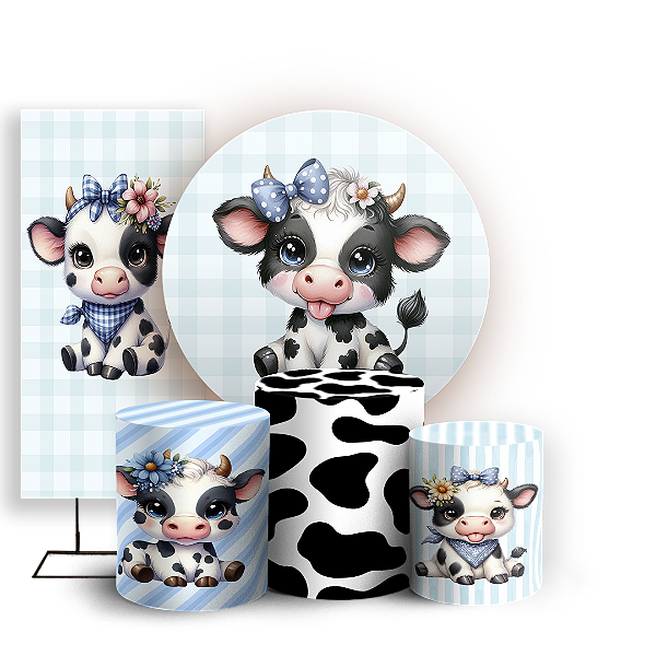 KIT Redondo Trio e Faixa - Vaquinha - Sublimado 3D