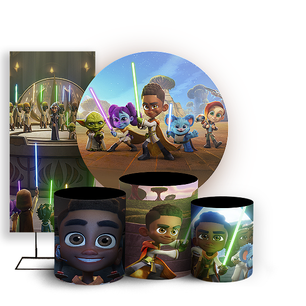 KIT Redondo Trio e Faixa - Star Wars - Sublimado 3D