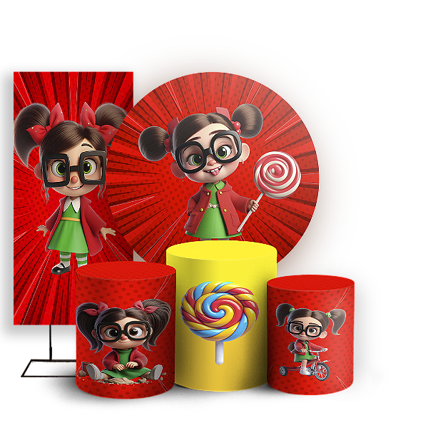 KIT Redondo Trio e Faixa - Chaves Chiquinha - Sublimado 3D