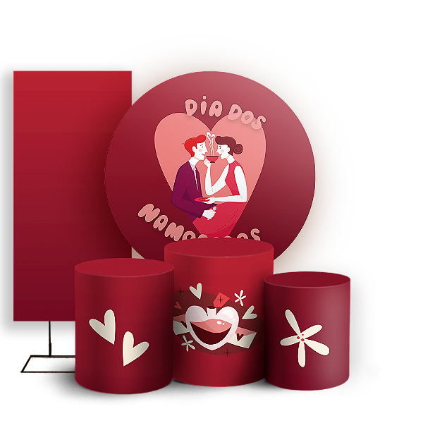 KIT Redondo Trio e Faixa - Namorados - Sublimado 3D