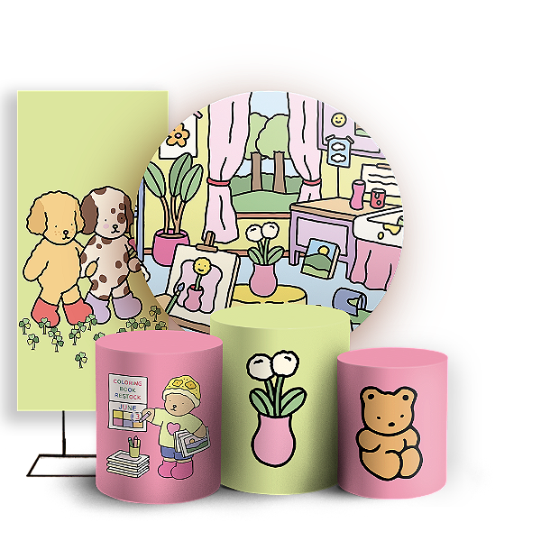 KIT Redondo Trio e Faixa - Bobbie Goods - Sublimado 3D