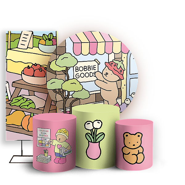 KIT Redondo Trio e Faixa - Bobbie Goods - Sublimado 3D