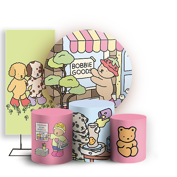 KIT Redondo Trio e Faixa - Bobbie Goods - Sublimado 3D