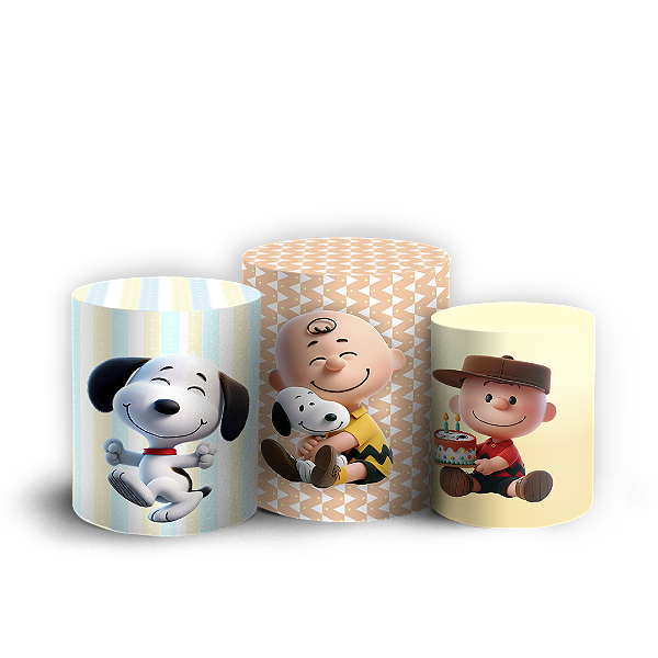 Trio Cilindro - Snoopy - Sublimado 3D