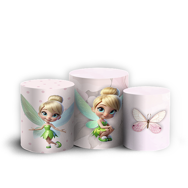 Trio Cilindro - Sininho Tinkerbell - Sublimado 3D