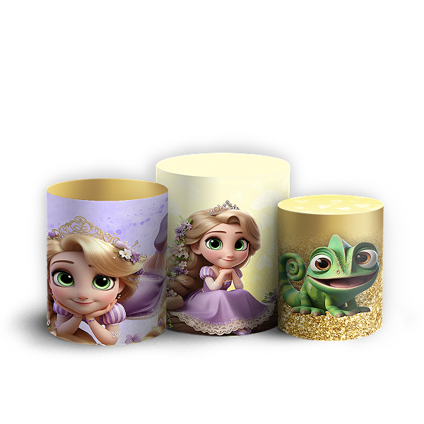 Trio Cilindro - Rapunzel - Sublimado 3D