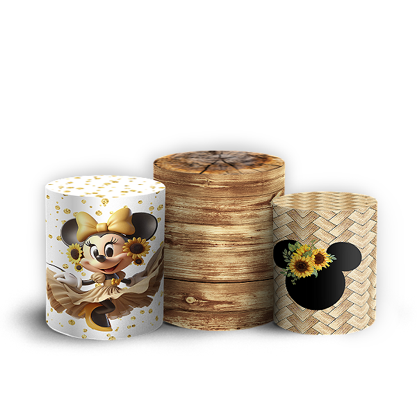 Trio Cilindro - Minnie - Sublimado 3D