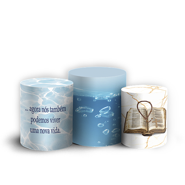 Trio Cilindro - Religioso Evangelico - Sublimado 3D