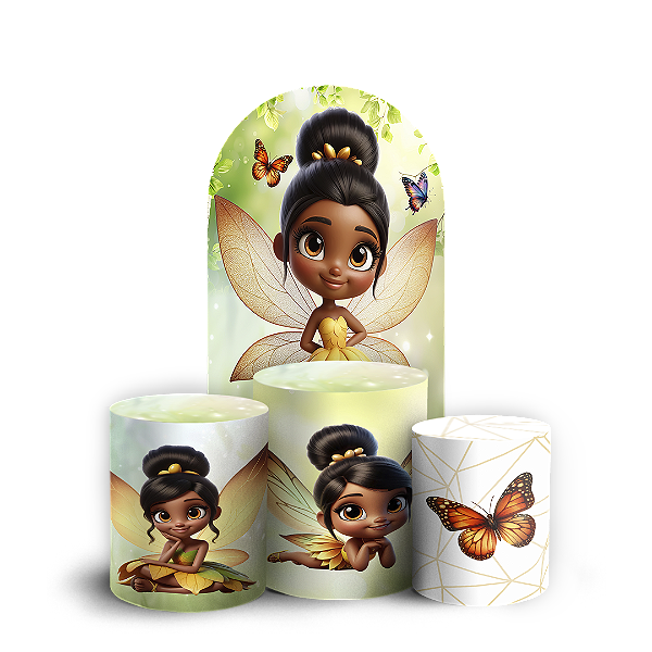 Faixa Lateral e Trio Cilindro Sublimado 3D Vest Facil - Sininho Tinkerbell