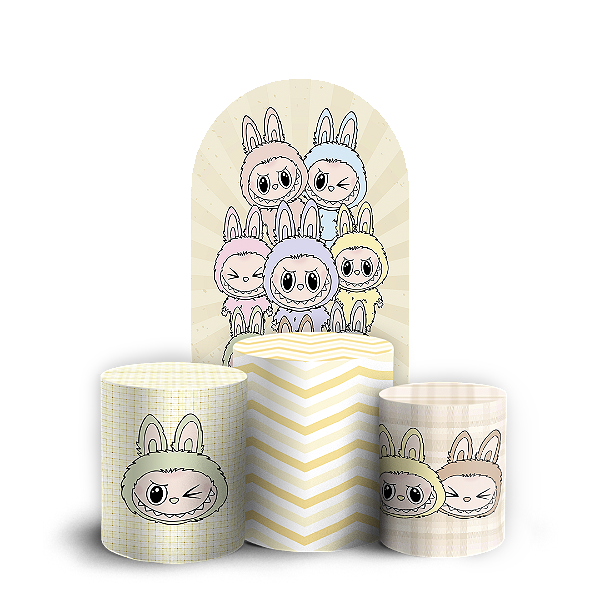 Faixa Lateral e Trio Cilindro Sublimado 3D Vest Facil - Labubu