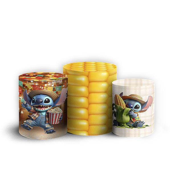 Trio Cilindro - Lilo Stitch Festa Junina - Sublimado 3D