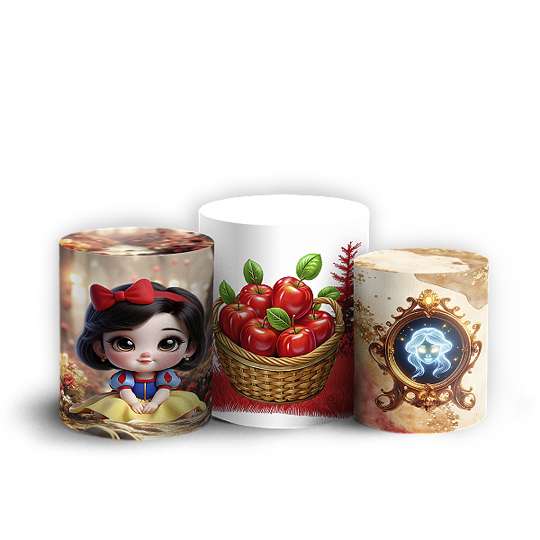 Trio Cilindro - Branca de Neve - Sublimado 3D