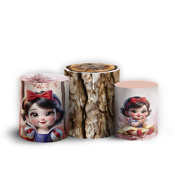 Trio Cilindro - Branca de Neve - Sublimado 3D