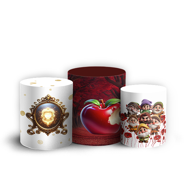 Trio Cilindro - Branca de Neve - Sublimado 3D